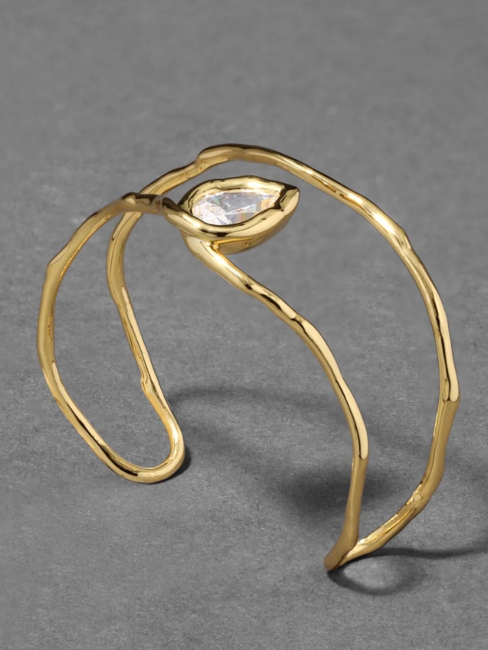 Alexis Bittar Asterales Gold Floating Cuff Bracelet - Picture 2 of 5